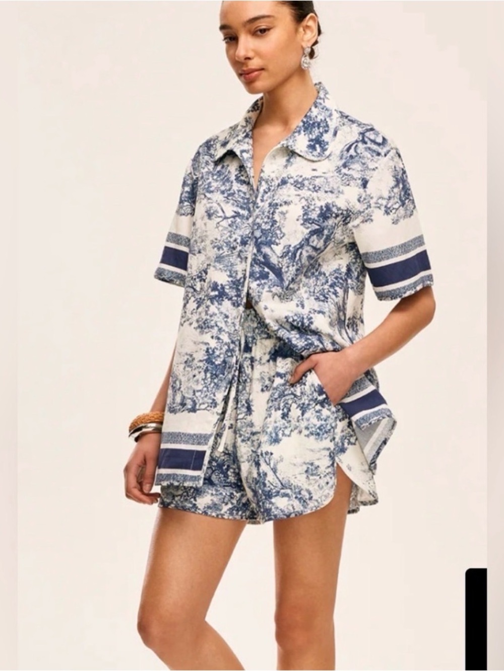 Commense Blue and White Toile Short Set - NWT - Small or Medium